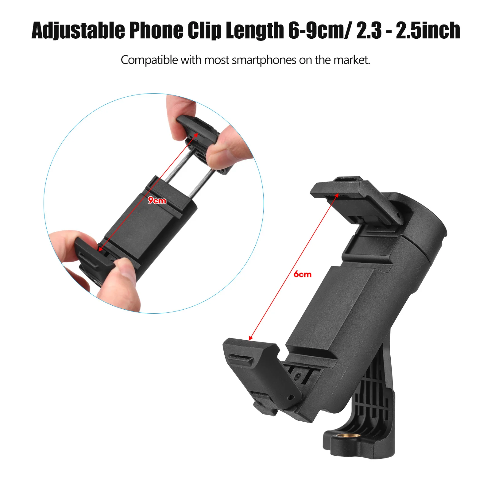 Camera holder Universal Phone Holder Foldable Adjustable Rotatable Phone Clip Tripod Mount 1/4 Inch Screw Hole Cold Shoe Mount for Tripod