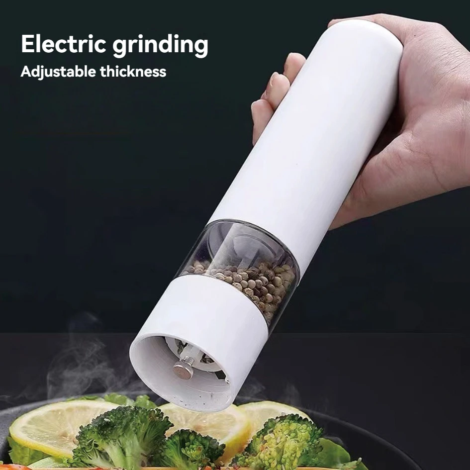 Automatic Electric Pepper Grinder Salt Mill Adjustable Spice Crusher Kitchen Gadgets Supplies Reusable
