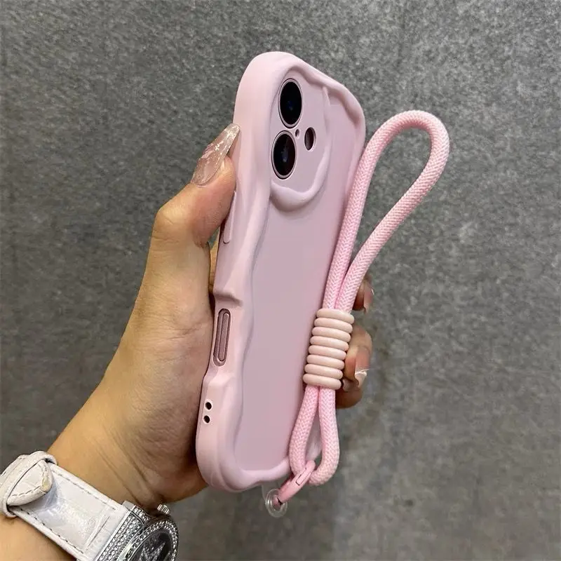 3D Love Heart Plush Chain Phone Case Cover