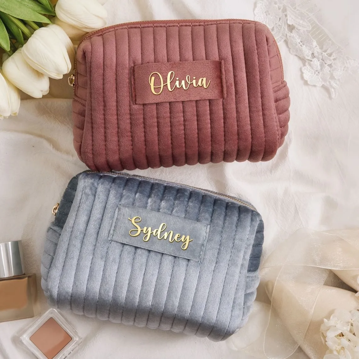 

Custom Makeup Bag • Personalised Bridesmaid Gifts • Wedding Gift • Travel Toiletry Bag • Cosmetic Bag • Birthday Gift • Wedding