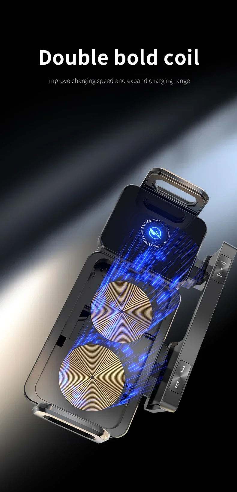 Automatic Dual Coil Wireless Charger For IPhone Samsung Galaxy Z Fold 2 Flip 4 3 Phone Holder Car Fast Charging Station_voghion.com