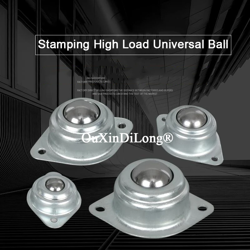 

10PCS Precision Conveying Casters Bull's Eye Wheel Bearing Conveyor Universal Wheels Carbon Steel/Nylon/304 Stainless Steel Ball