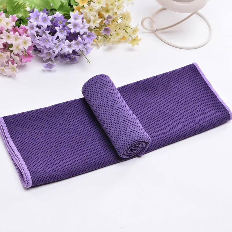 2pcs Cold Towel Polyester Fiber Ice Outdoor Cooling Towel 30*90cm Fitness Sports Gym Running Quickly Dry Cool