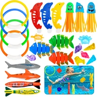 Children Diving Toy Set Plastic Summer Float Swimming Pool Accessories Torpedo Seaweed Water Toys Kids Underwater Training TMZ 1