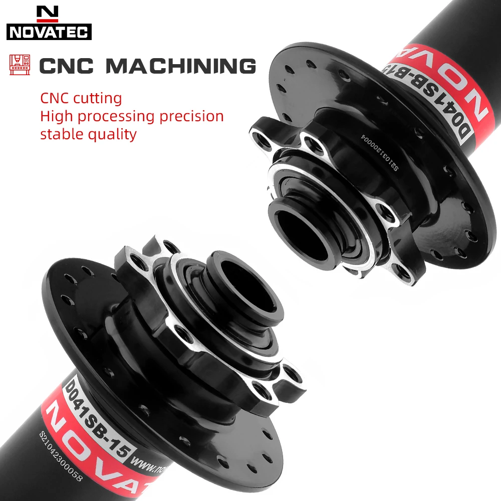 Mozzo Anteriore Novatec Boost 15x110 Mm – 32 Fori, Freno A Disco, Asse Passante