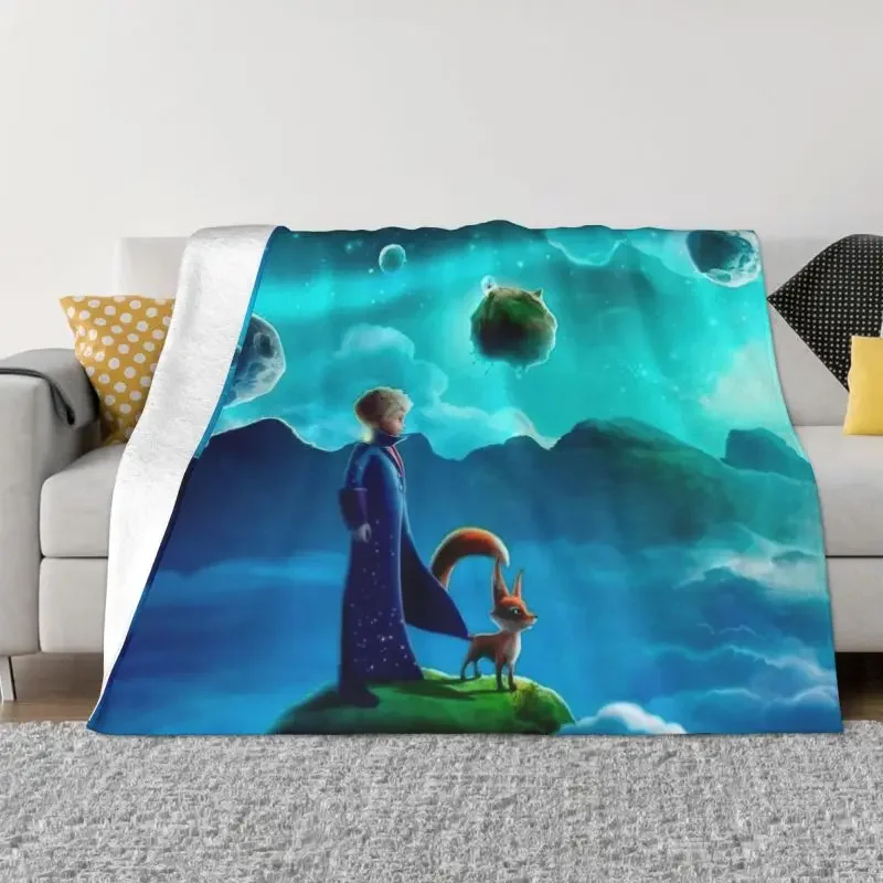 

The Little Prince Throw Blanket Sofa Fleece Warm Flannel Le Petit Prince Blankets for Bedroom Travel Couch Bedspreads