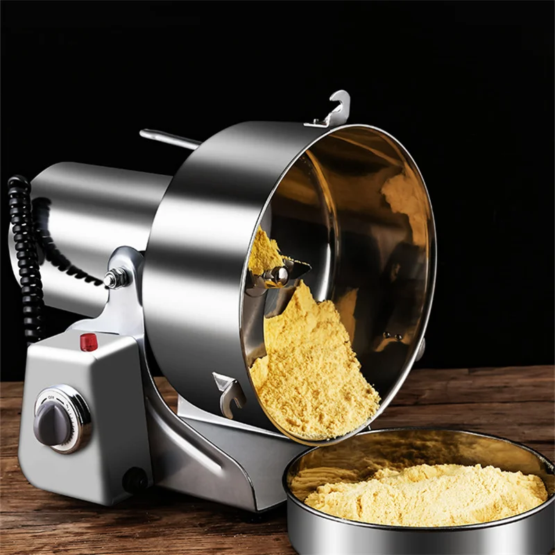 110V/220V 2500g Powder Machine Grinder Home Commercial Medicinal Herbs Cereals Spices Miscellaneous Grains Flour Grinder 4500W 3