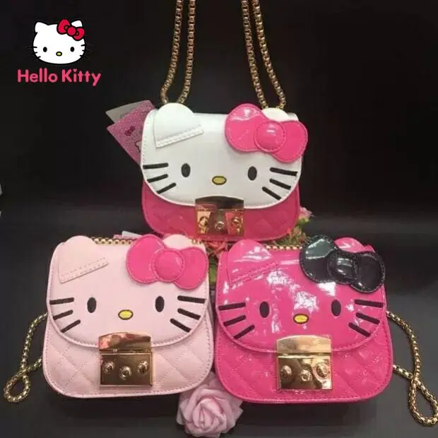 TAKARA TOMY Hello Kitty Big Kids Square Bag Cute Cartoon Creative Messenger Shoulder Bag Girl Change Storage Bag