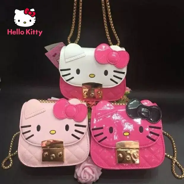 

TAKARA TOMY Hello Kitty Big Kids Square Bag Cute Cartoon Creative Messenger Shoulder Bag Girl Change Storage Bag