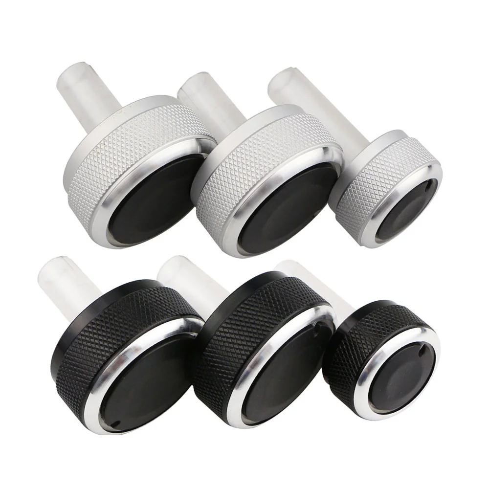 3Pcs 자동차 에어컨 손잡이 AC 손잡이 열 제어 스위치 버튼 폭스 바겐 폭스 바겐 골프 4 MK4 Passat B5 Bora 액세서리