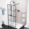 Shower door  -  Transparent frame shower screen with walk-in black finish makes bathing experience easy and strong construction 3