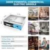 Electric 22”, 3000W Electric Flat Top Grill, Stainless Steel Countertop Electric Griddle Nonstick with 122~572℉Adjustable Temper 2