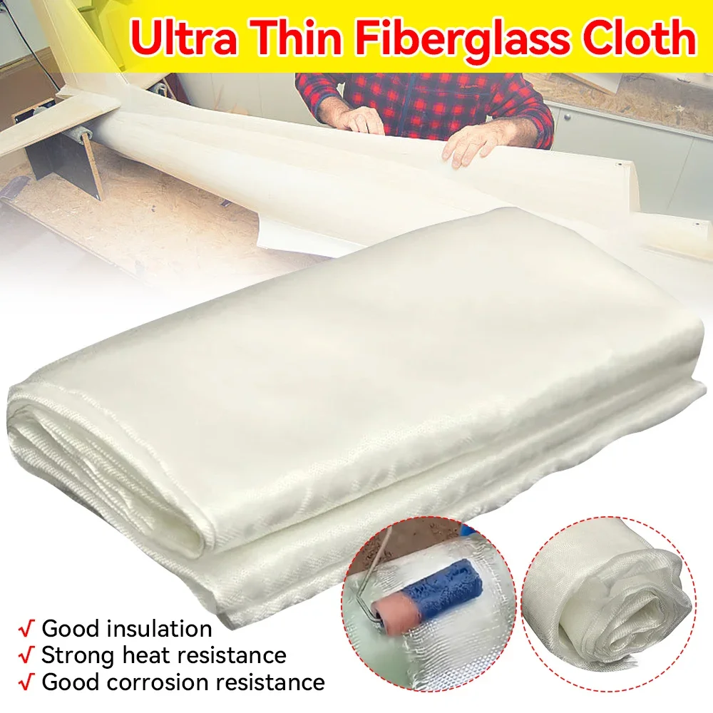 Ultra-Thin High-Temperature Resistant Glass Fiber Cloth - 1pc 1.27x1m