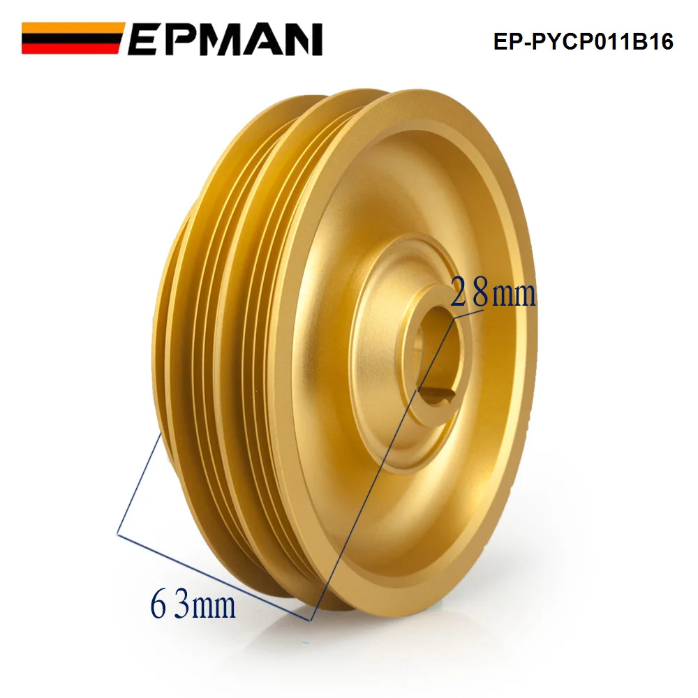 EPMAN Racing Light Weight Aluminum Crankshaft Pulley EP-PYCP011B16 For Honda Civic Si Integra B-Series 99-00