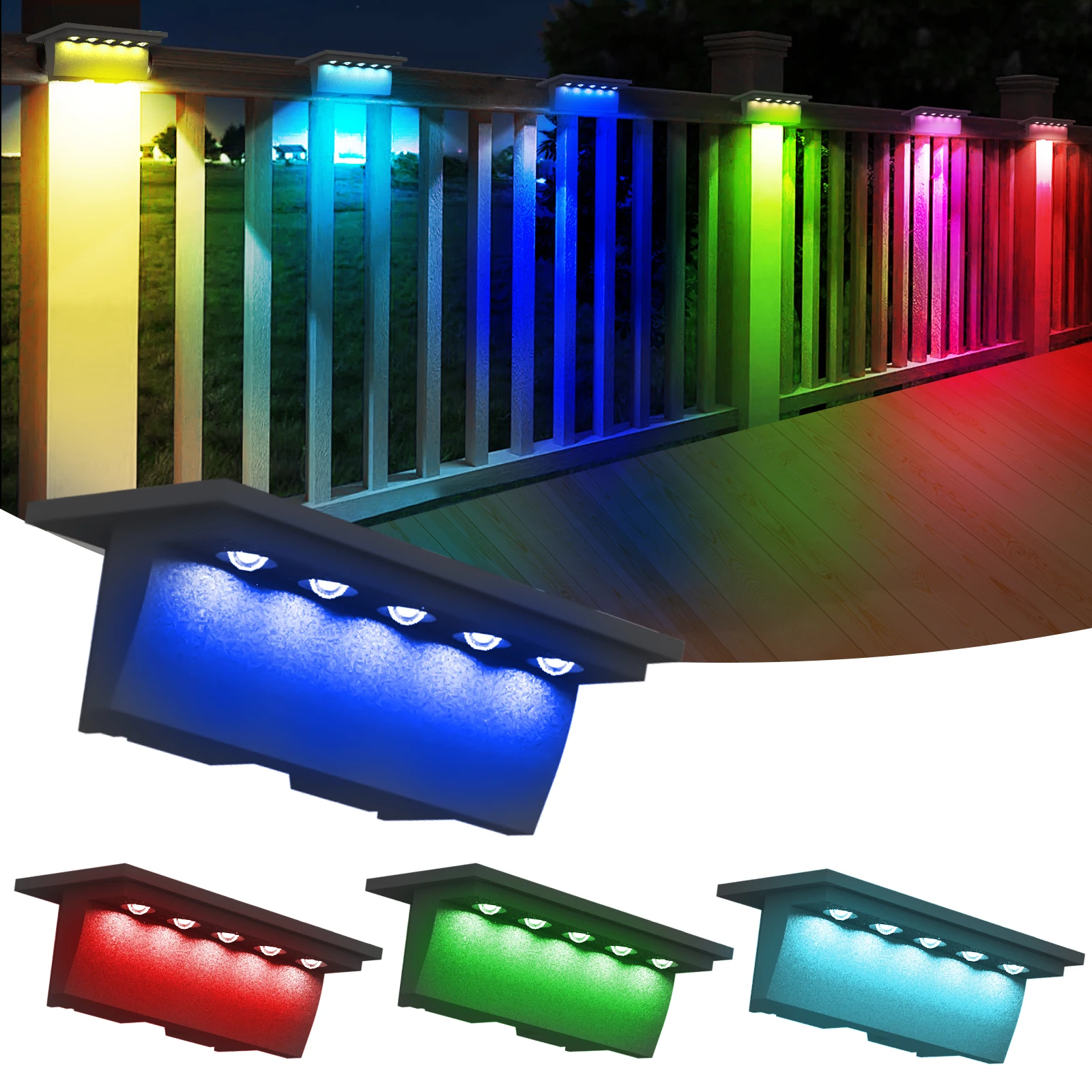 2-4-pacotes-rgb-led-ao-ar-livre-luz-solar-passo-l-mpada-lente-design ...