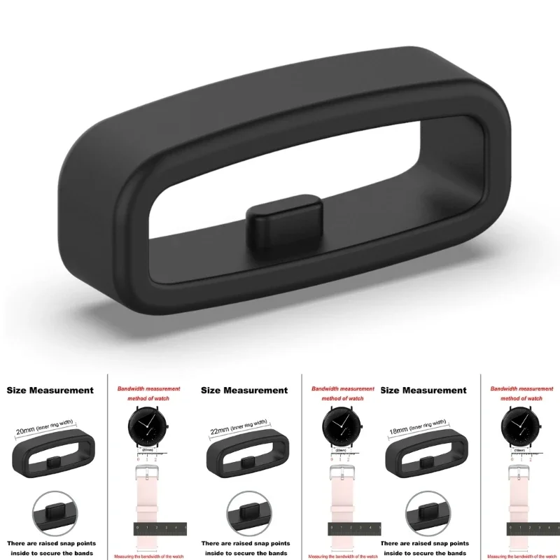 Silicone Smartwatch Strap Retainer Rings - Pack of 10