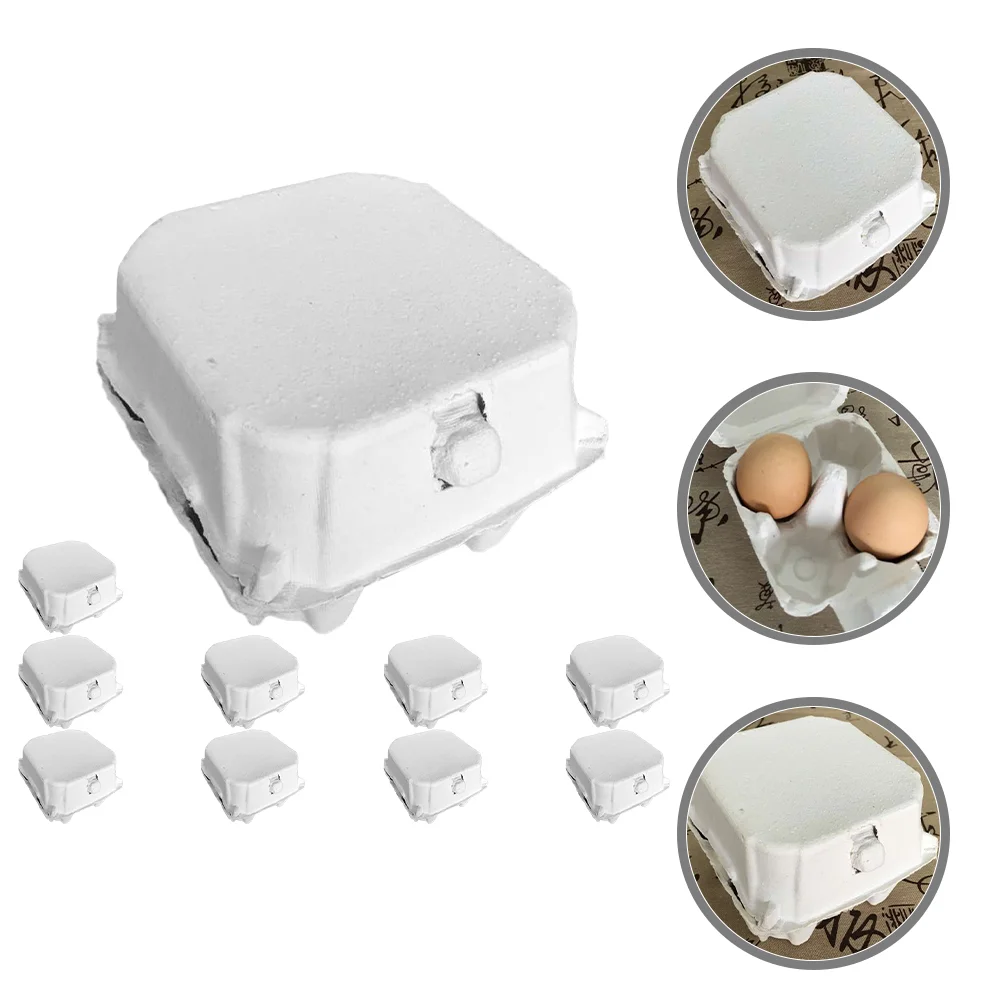 10Pcs Egg Carton Chicken Cartons Packing Paper Pulp Container Cardboard Bulk Duck Tray Box 4