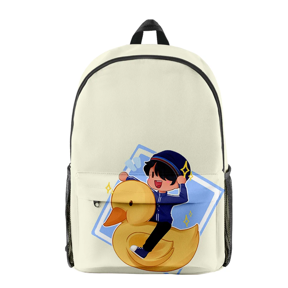 Popular Youthful quackity Student School Bags Notebook Backpacks 3D Printed Oxford Waterproof Boys/Girls Funny Travel Bags