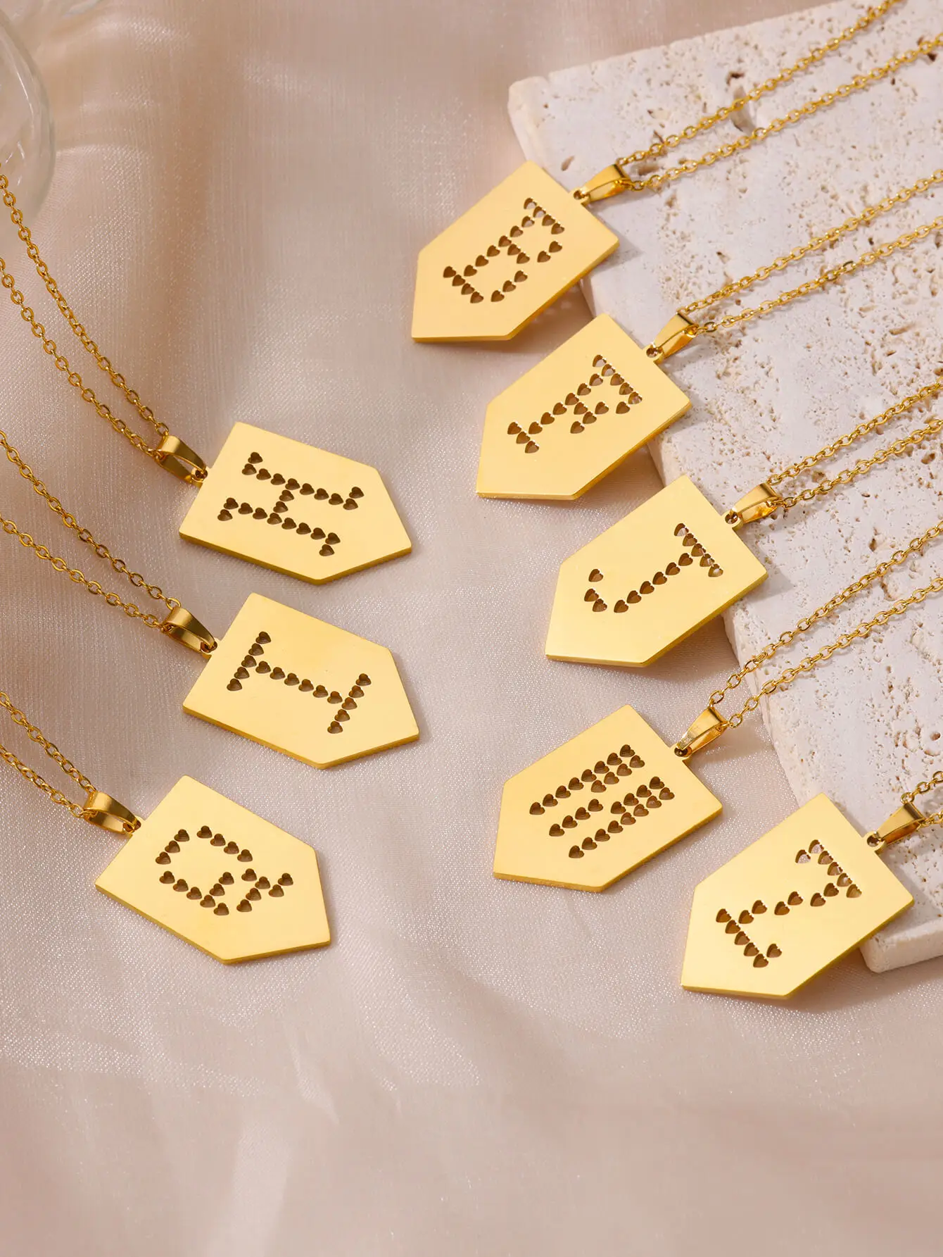 Gold Geometric Necklaces For Women