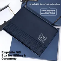 Customized Scarf Embroidered Cashmere DIY Birthday Gift for Men And Women Practical Present Couple Matching Accessories