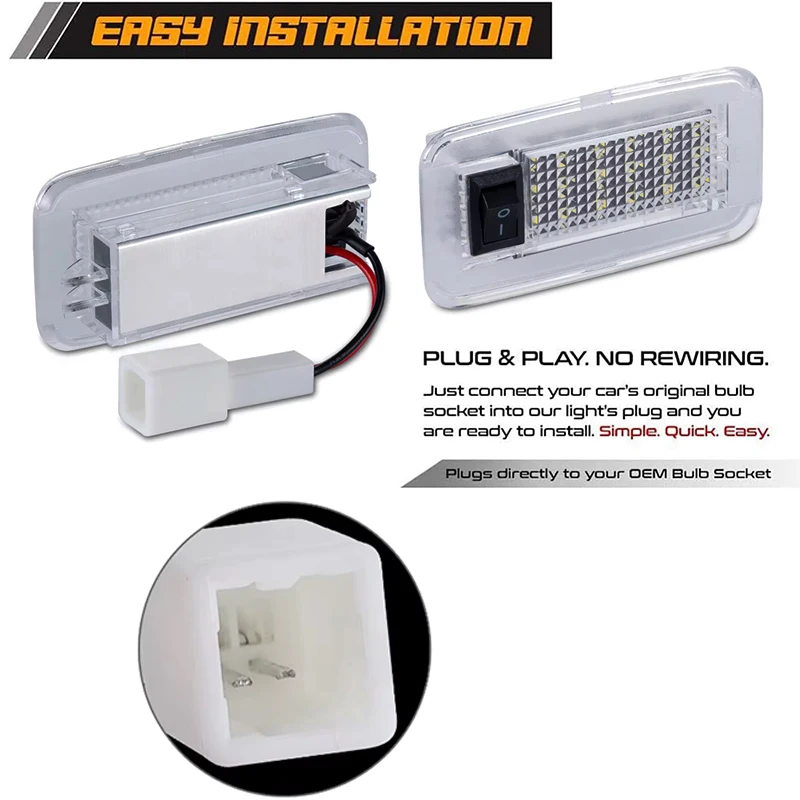 1PC LED Trunk Lights Luggage Compartment Lamps For Toyota Corolla Crown Land Cru