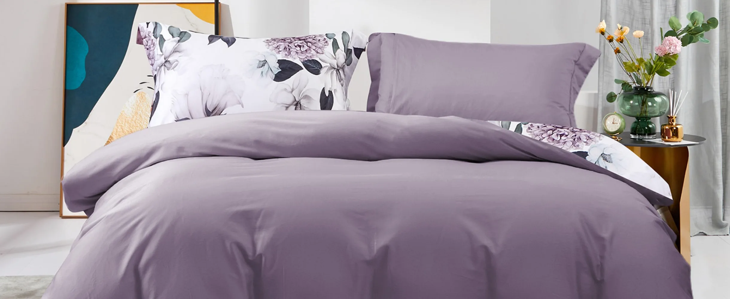dusty purple duvet cover
