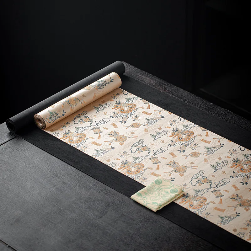 Chinese Fairy Dragon Brocade Dry Brewing Tea Mat Zen Waterproof One Person Tea Table Flag Insulated Tea Tray Mat Accessories 6