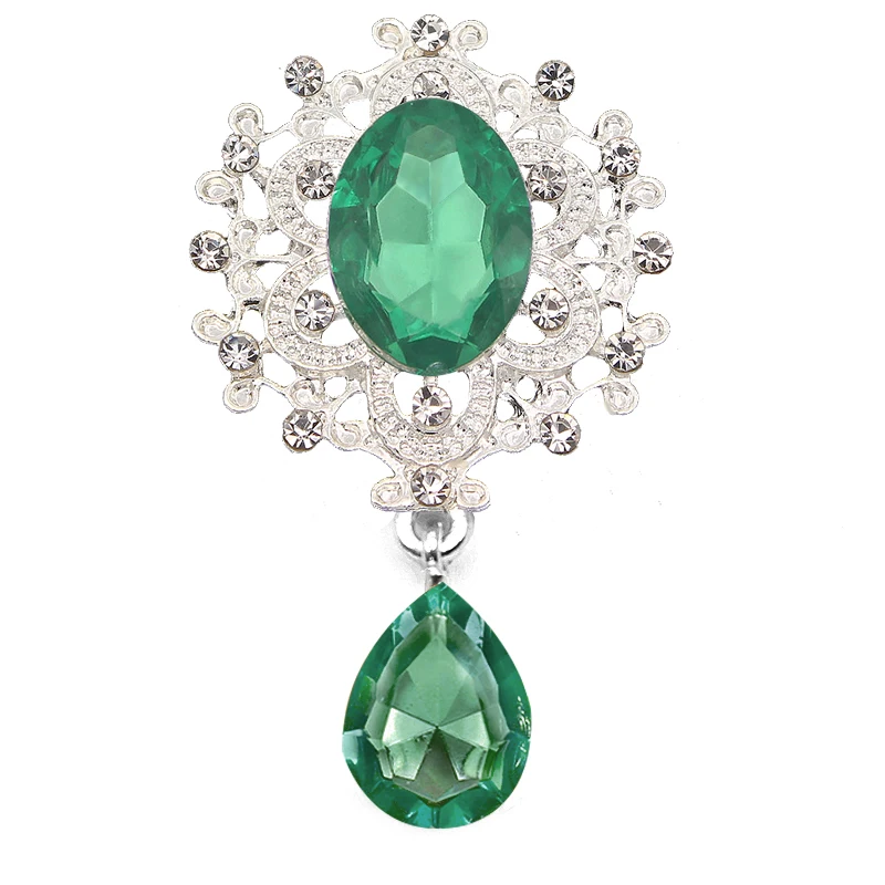 Elegant Crystal Brooch Set - Fashionable Wedding & Holiday Decorations