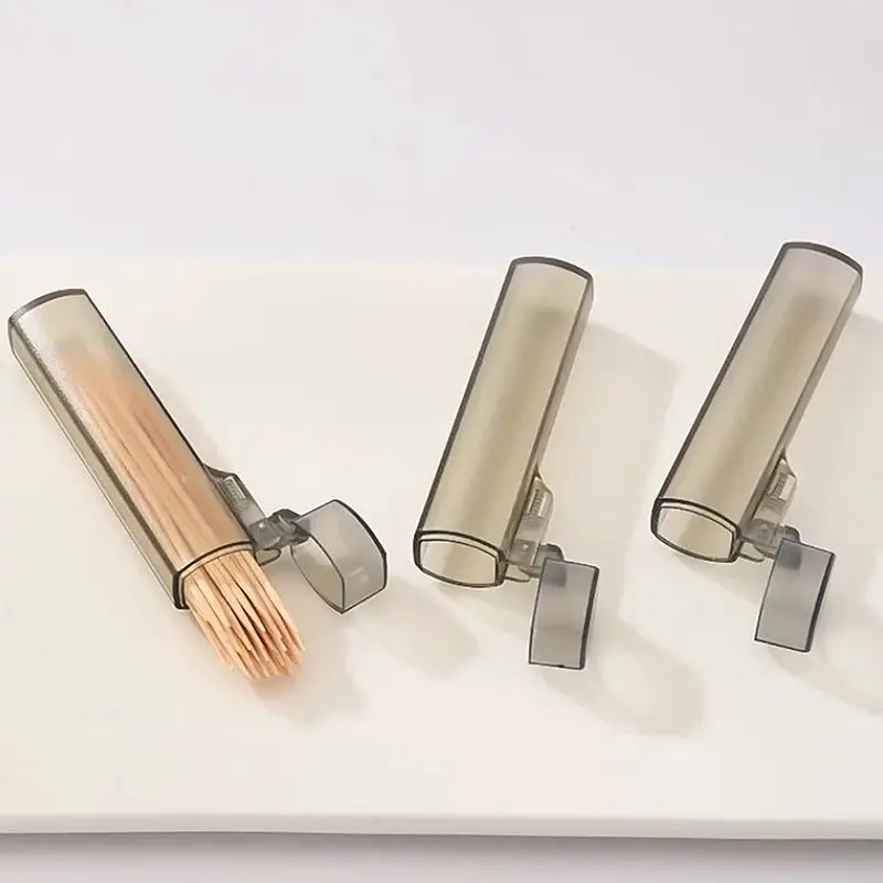 Portable Plastic Toothpick Case - Clear Toothpick Holder for Outdoor Travel, Kitchen, and Restaurant Supplies 3