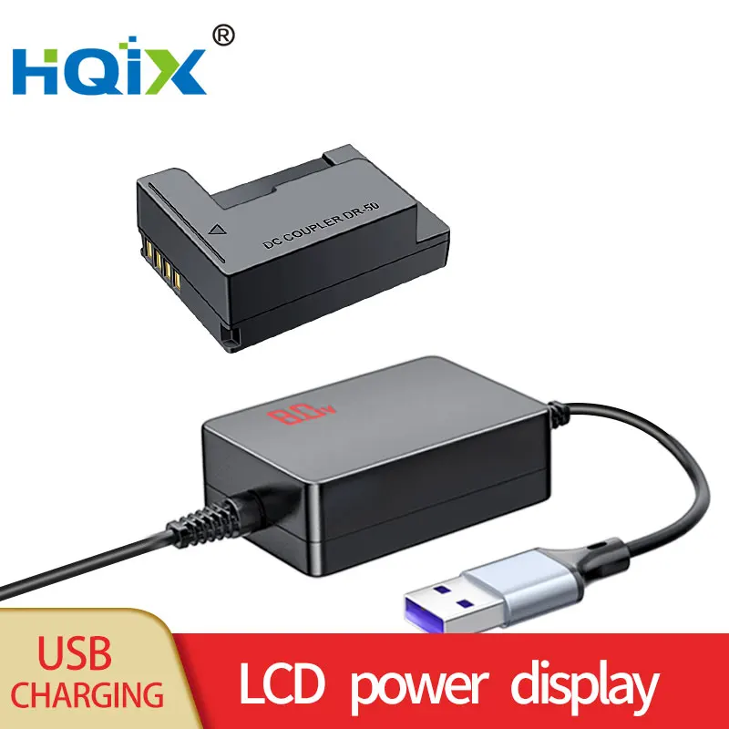 Hqix Per Canon Powershot G1 X G15 G16 Sx40 Hs Sx50 Hs Sx60 Hs Camera Ack-Dc80 Nb-10L Batteria Virtuale Adattatore Di Alimentazione Usb