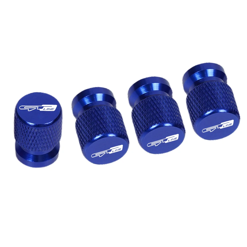 Set of 4 CNC Aluminum Car Tire Valve Stem Caps - Stylish Air Port Covers