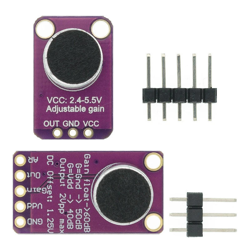 

1PCS Electret Microphone Amplifier Stable MAX4466 MAX9814 module Auto Gain Control