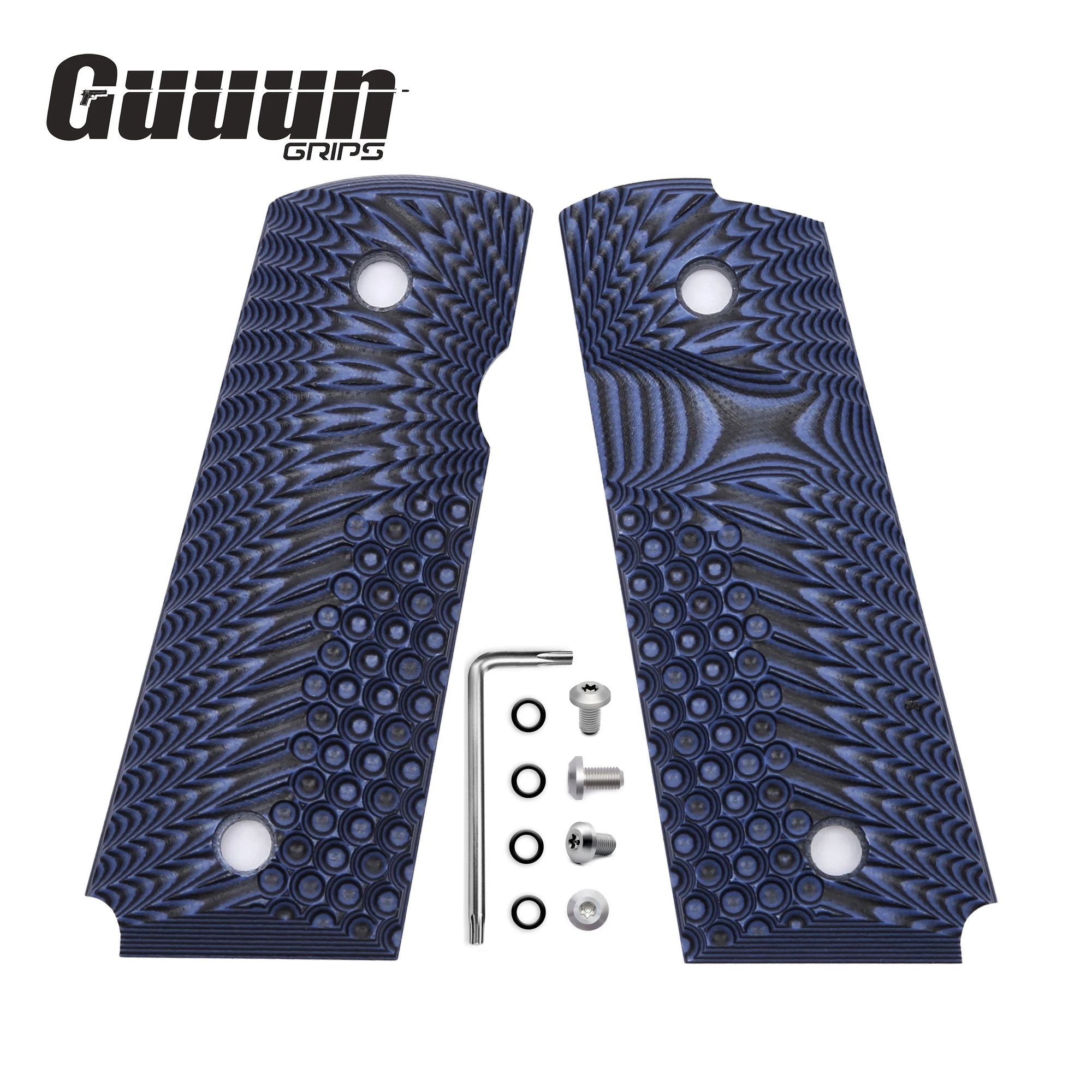 G10 Grips for 1911 Compact Officer OPS Eagle Wing Texture-9 Color Options