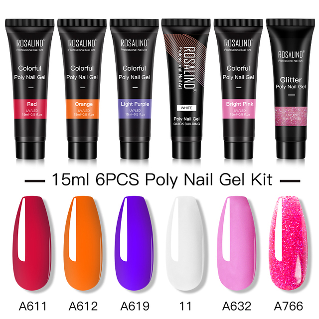 Poly Nail Gel Set For Nails Extension 15ml Gel Polish Semi Permanent Vernish Base Top Coat Gel Varnish Gel Nail Polish