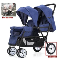 EU STOCK Baby stroller twins Double kids baby carriage
