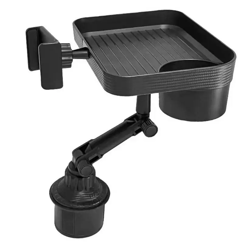 

360 Degree Rotation Tray Car Food Table Tray With Solid Base & Phone Slot Convenient And Adjustable Flexible Viewing auto items
