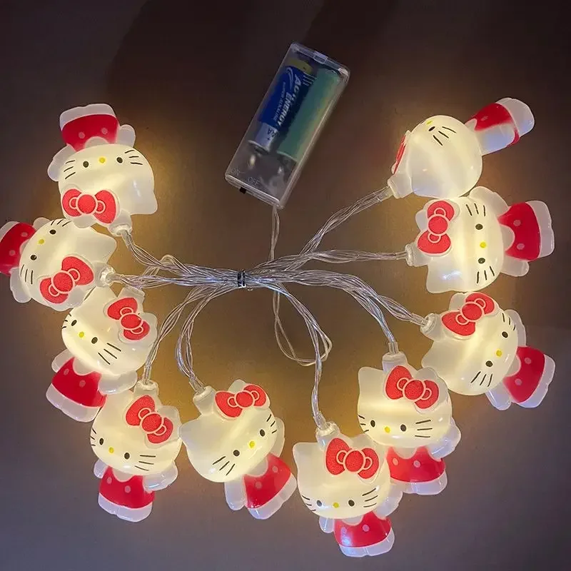 Hello Kitty Indoor Girl Room Decoration Small Colored Lights Atmosphere Night Lamp Modeling Light Cartoon Christmas Decorations