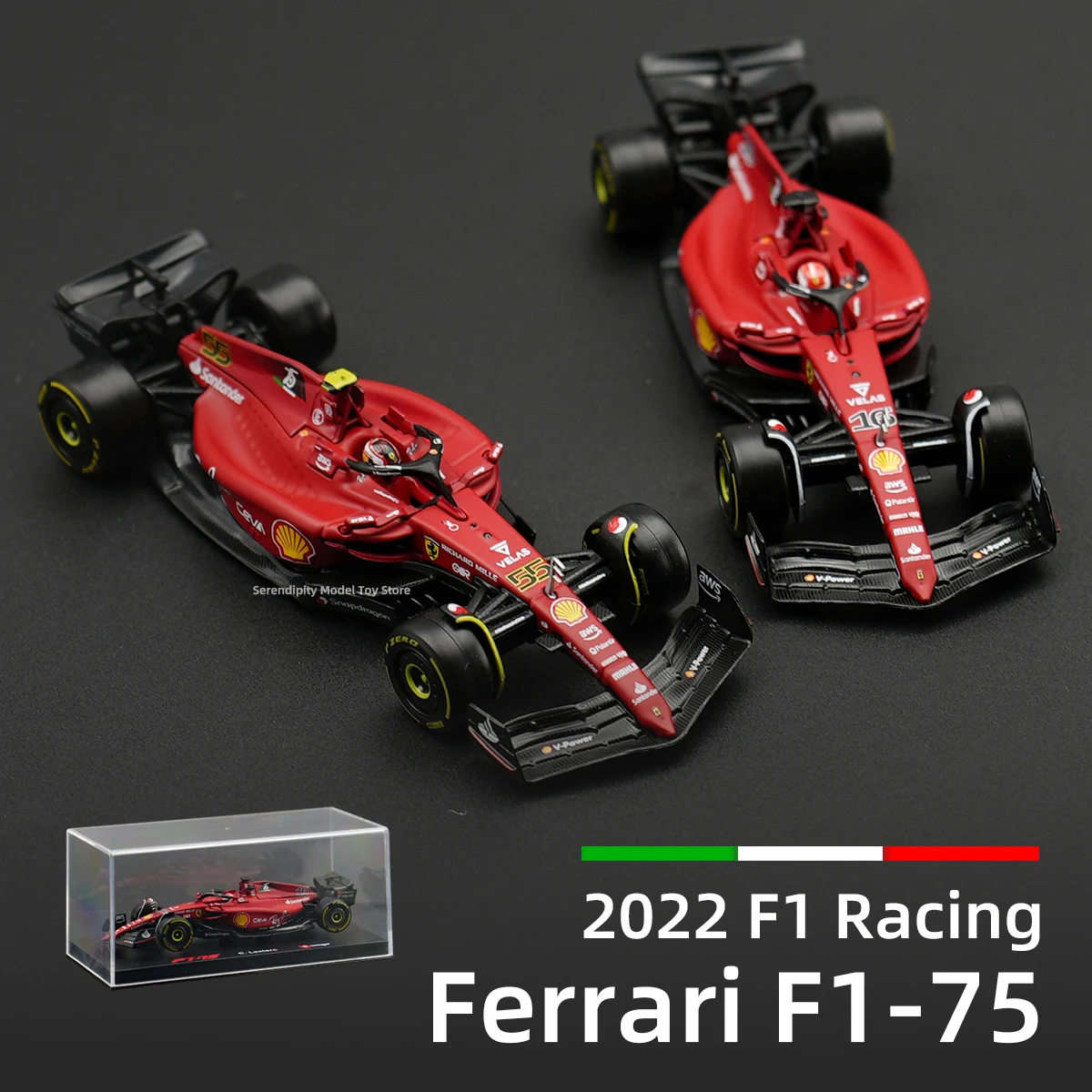 Bburago 1:43 Ferrari SF23 SF1000 F1-75 SF21 #16 F1 Formula Car Die Cast Vehicles Collectible Model Racing Toys Acrylic Box