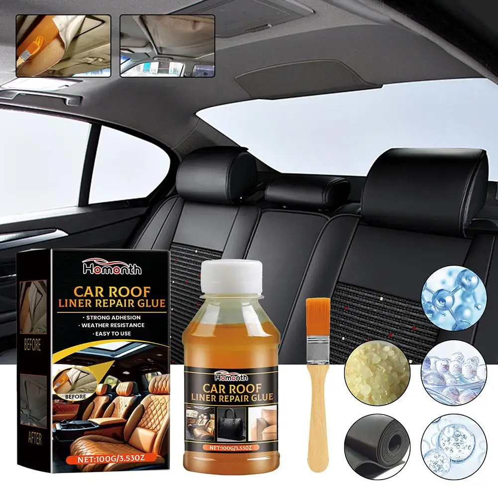 Car Roof Lining Repair Kit with Adhesive Brush