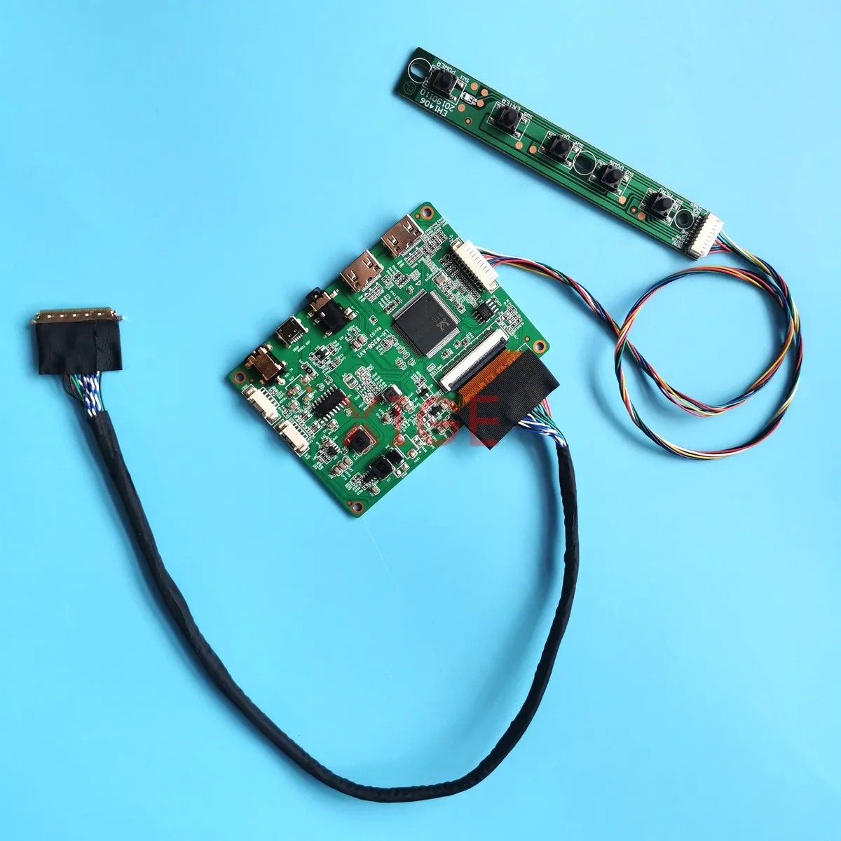 LCD-Treiberboard Für N156BGE – 1366x768, LVDS, HDMI+VGA+2AV, 40-Pin, 12V