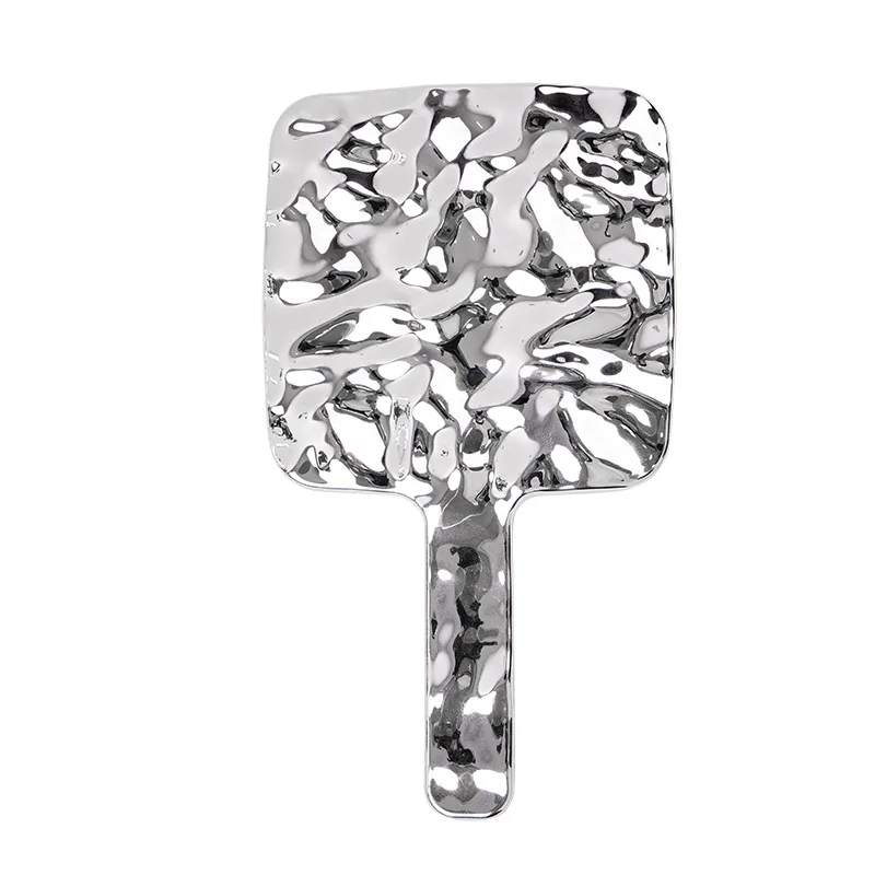 Vintage Handle Makeup Mirrors HD Beauty Portable Square