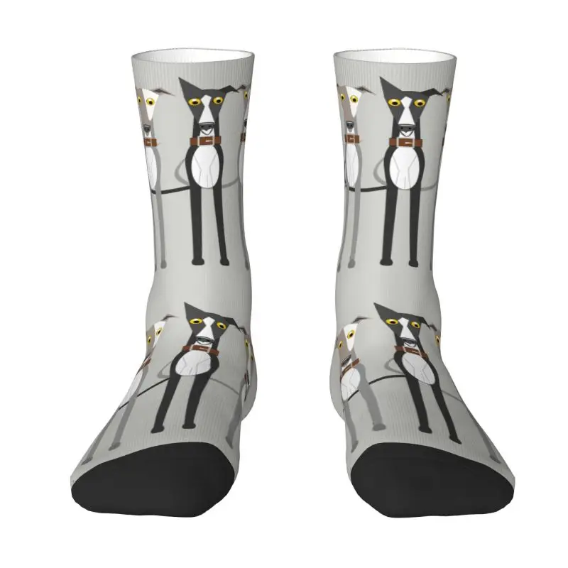 

Cute Cute Greyhound Sighthound Dog Socks Men Women Warm 3D Printing Whippet Puppy Sports Football Socks
