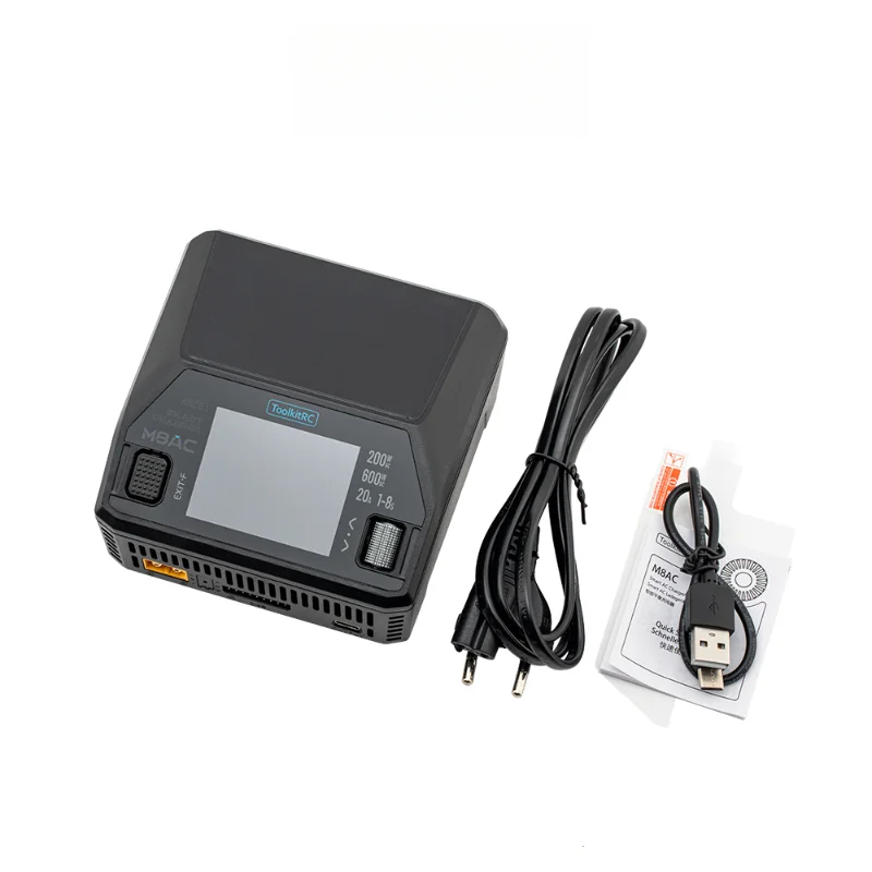 ToolkitRC M8AC 1-8S Lipo зарядное устройство, разрядное устройство переменного тока 200 Вт постоянного тока 600 Вт 20 А для LiHV Lipo батареи PD 65 Вт FPV модели автомобиля Запчасти thumbnail 4