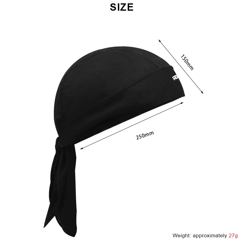 GORRO PIRATA GOMA TRANSPIRABLE NEGRO