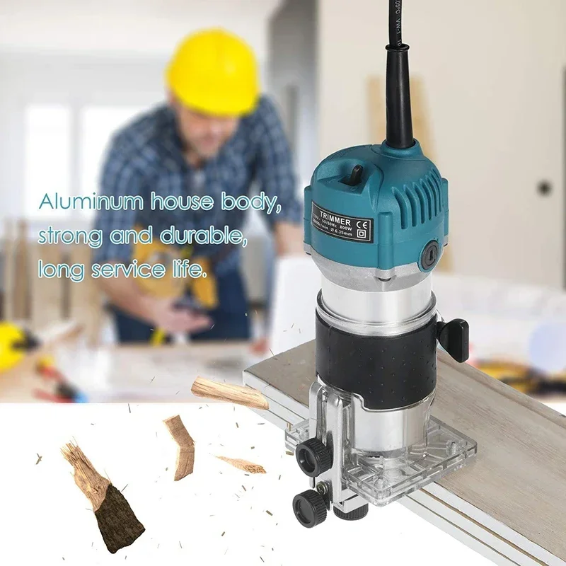8000W Woodworking Electric Trimmer Wood Router Machines Tool Electric Power Carpentry Manual Trimmer Tools With Milling Cutter 4