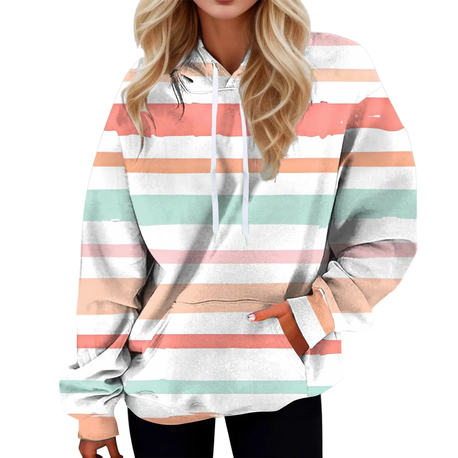 

Autumn Stripe Gradient 3D Print Hoodies Women Fashion Sweatshirts Casual Oversized Hoodie Kids Pullovers Tracksuit Clothing