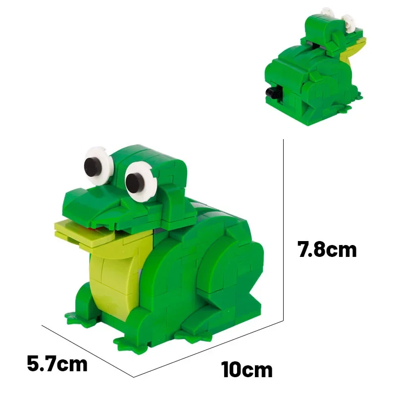 

MOC Pond Mobile Mechanical Animal Frog Creative Interactive Gift Small Particle Building Blocks Children's Brain Development Toy