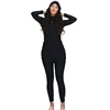 2022 new Long sleeve solid black Muslim Swimwear Womens Muslim Swimsuit Burkini