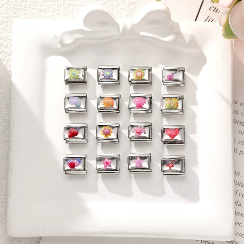 Strawberry Design Guitar Italian Stainless Steel Bracelet Women