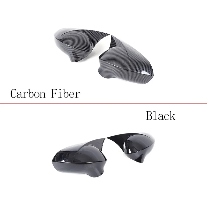 Tapa De Espejo Retrovisor Para Seat León MK2 E Ibiza MK4 (2008-2017) - Cubierta De Fibra De Carbono Negro Brillante, 2 Piezas